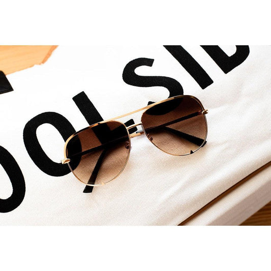 The Alex Gold / Caramel Tea - High Quality Unisex Aviator Sunglasses