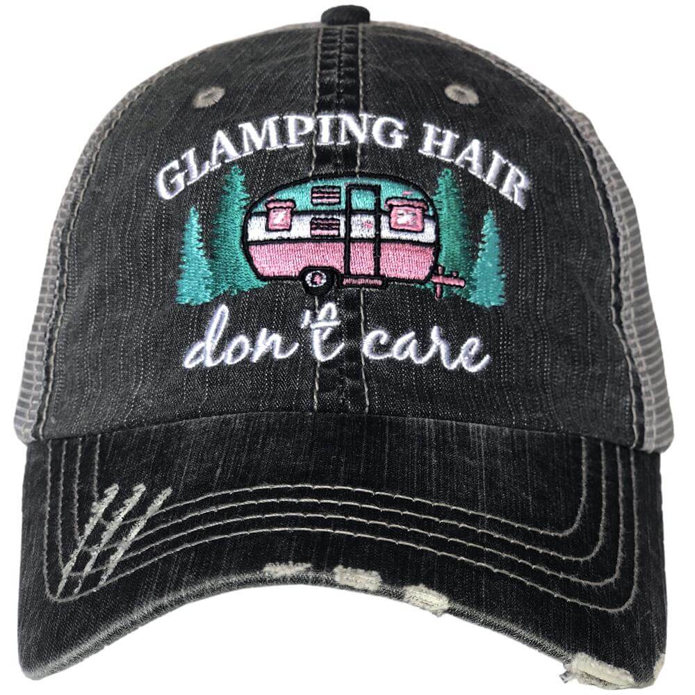 Glamping Hair Don't Care Trucker Hats